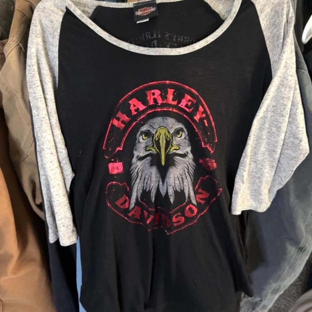 Harley-Davidson Eagle Graphic Raglan Shirt Bobby's Territorial Yuma AZ